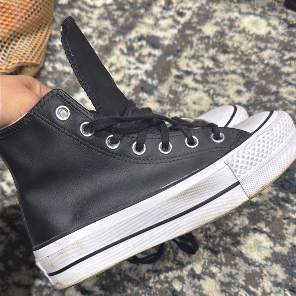 Black High-Top Sneakers - Picture 4 of 6